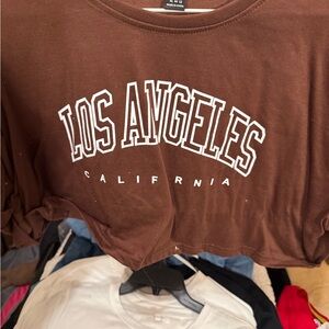 Brown Los Angeles Crew Neck Sweater
